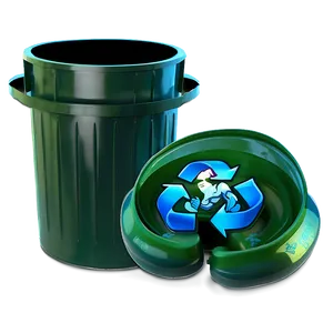 Green Recycle Bin Png Xuv PNG Image