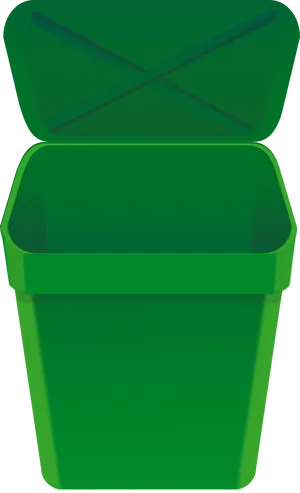 Green Recycle Bin Vector PNG Image