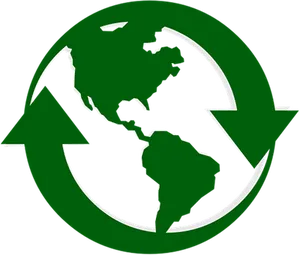 Green Recycle Earth Symbol PNG Image