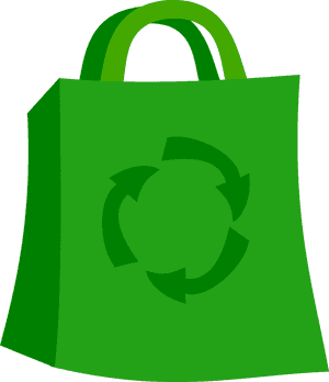 Free Green Shopping Bag - Reusable Shopping Bag Cartoon, HD Png Download PNG
