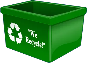 Green Recycling Bin Graphic PNG Image