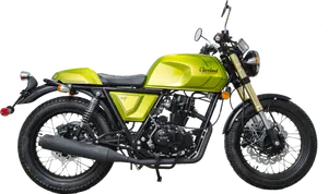 Green Retro Motorcycle Cleveland PNG Image