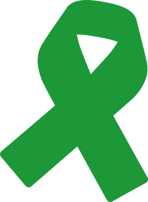 Green Ribbon Awareness Symbol PNG image with transparent background