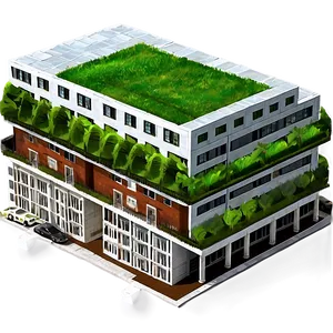 Green Roof Buildings Png Utm9 PNG Image