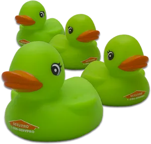 Green Rubber Ducks Branded Promotional Items.png PNG Image