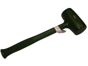 Green Rubber Mallet Black Background.jpg PNG Image