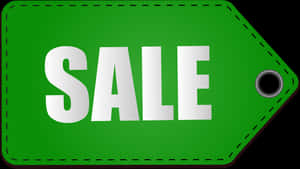Green Sale Tag Graphic PNG with transparent background