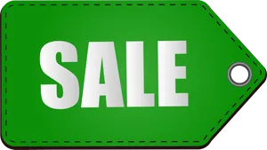 Green Sale Tag Graphic PNG Image