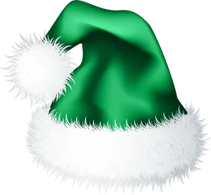 Green Santa Hat Transparent Background PNG Image