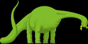 Green Sauropod Dinosaur Illustration PNG with transparent background