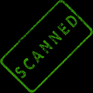 Green Scanned Stamp Graphic PNG