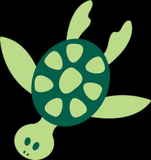 Green Sea Turtle Illustration PNG image with transparent background