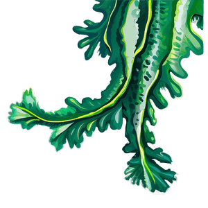 Green Seaweed Illustration PNG fqb73 PNG image with transparent background