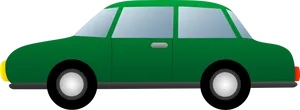 Green Sedan Vector Illustration PNG Image