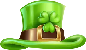 Green Shamrock Hat Illustration PNG Image