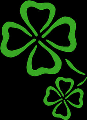 Green Shamrocks Graphic PNG