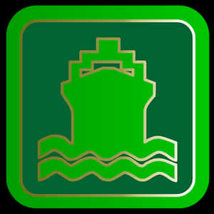 Green Ship Icon PNG image with transparent background