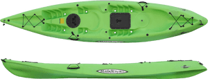 Green Sit On Top Kayak PNG image with transparent background
