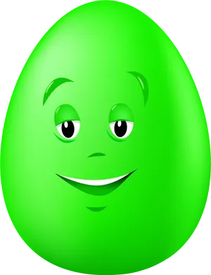 Green Smiley Face Emoji.png PNG Image