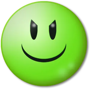 Green Smiley Face Emoji.png PNG Image