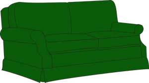 Green Sofa Graphic PNG Image