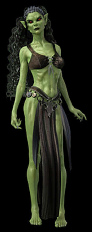 Green_ Sorceress_ Fantasy_ Character PNG image with transparent background