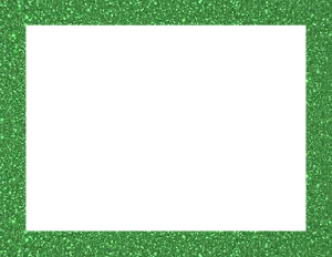 Green Sparkle Frameon Black Background PNG Image