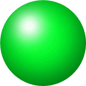 Green Sphere3 D Rendering PNG image with transparent background