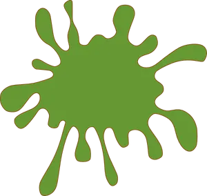 Green Splat Illustration PNG Image