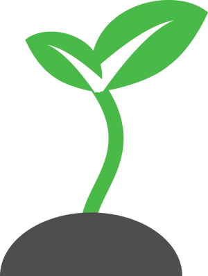 Green Sprout Growth Graphic PNG Image