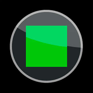 Green Square Black Circle Background PNG image with transparent background
