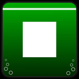 Green Square Icon PNG image with transparent background