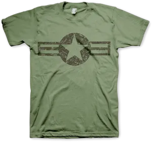Green Star Stripe T Shirt PNG Image