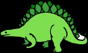 Green_ Stegosaurus_ Vector_ Illustration PNG with transparent background