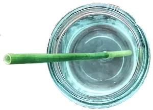 Green Strawin Glass PNG Image