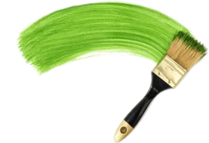 Green Stroke Paintbrush PNG Image