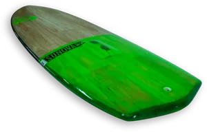 Green Sunova Surfboard PNG Image