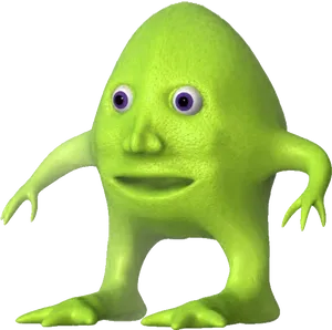 Green_ Surreal_ Character.png PNG Image