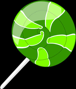 Green Swirl Lollipop PNG image with transparent background