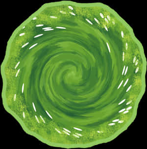 Green Swirl Portal Illustration PNG image with transparent background