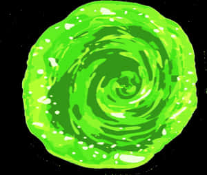 Green Swirl Portal Illustration PNG image with transparent background