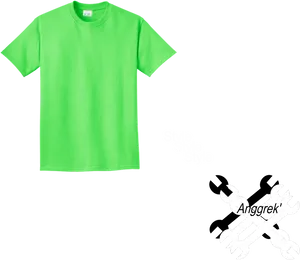 Green T Shirt Templatewith Graphic Elements PNG Image