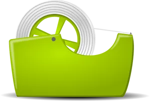 Green Tape Dispenser Vector Illustration PNG Image