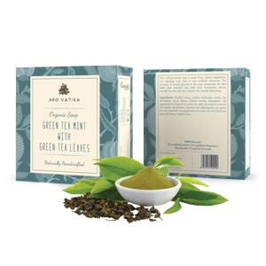 Green Tea Mint Soap Packaging PNG with transparent background
