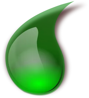 Green Tear Drop Illustration PNG Image