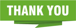 Green Thank You Banner PNG Image