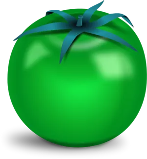 Green Tomato Illustration PNG Image