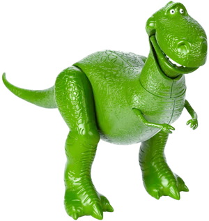 Green Toy Dinosaur Character PNG Image