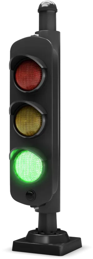 Green Traffic Light Illuminated PNG Image