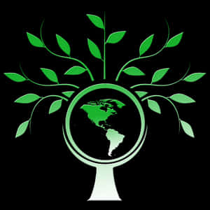 Green Tree World Concept PNG with transparent background